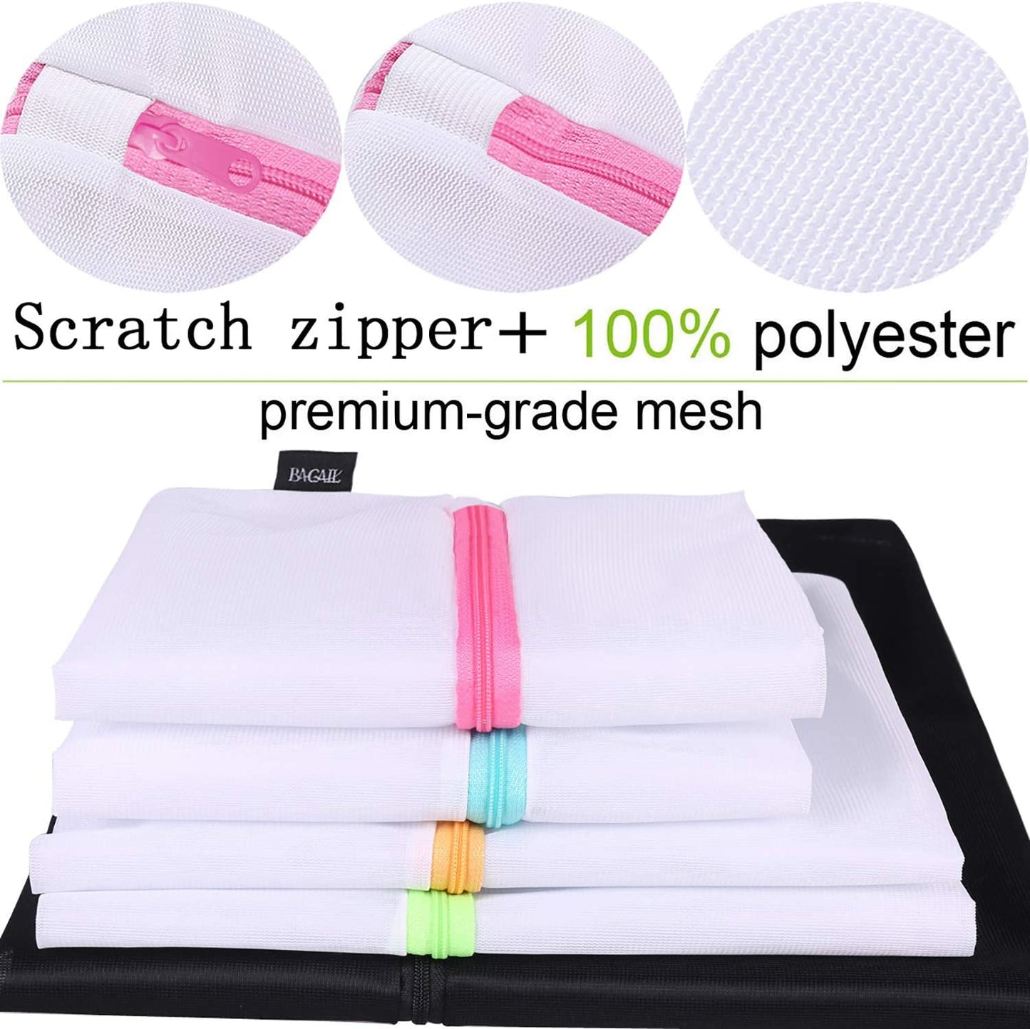 Laundry Bags Mesh Wash Bag for Intimates Lingerie and Delicates, 5Pcs (1XL,2L,2M)