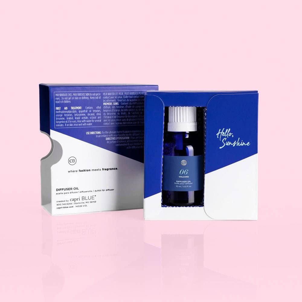 Diffuser Oil Refill - Premium Fragrance Oil - Use with Electric or Ultrasonic Diffusers for Home - Long Lasting Sugared Citrus Scent (Volcano, 0.5 Fl Oz)