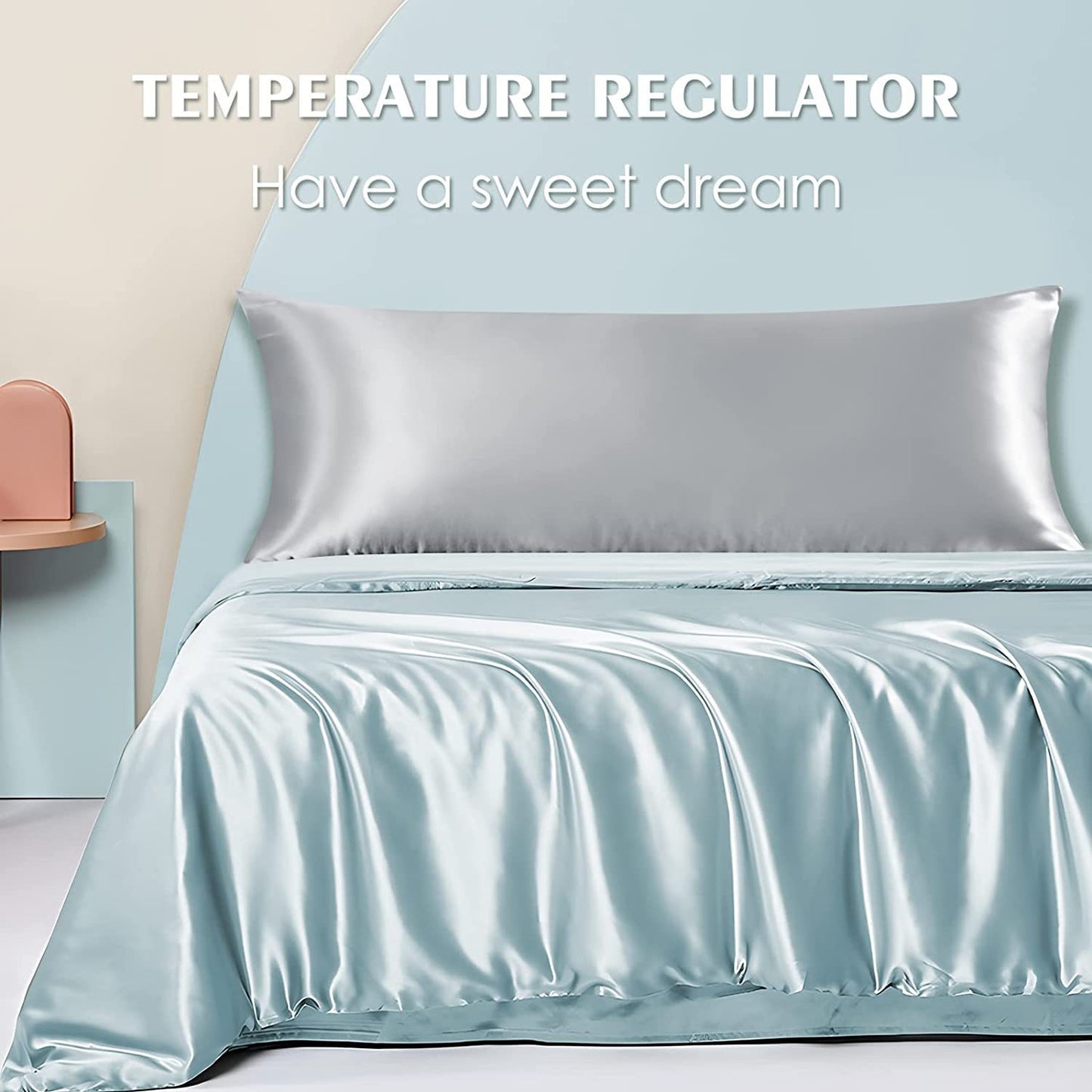 Artificial Silk Double Pillow Case Household Pillows